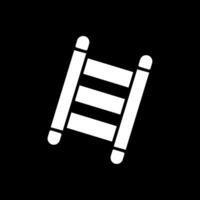 Step Ladder Glyph Inverted Icon Design vector