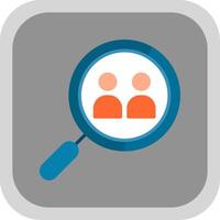 Search Team Flat round corner Icon Design vector