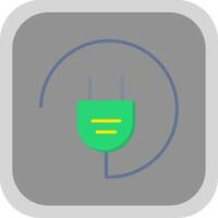 Plug Flat round corner Icon Design vector