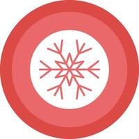 Snowflake Glyph Due Circle Icon Design vector