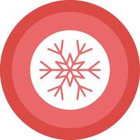 copo de nieve glifo debido circulo icono diseño vector