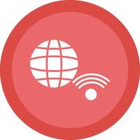 Internet Connection Glyph Due Circle Icon Design vector