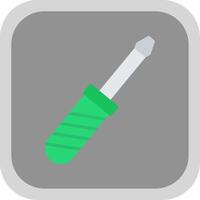 Screwdriver Flat round corner Icon Design vector