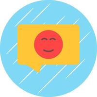 Happy Flat Circle Icon Design vector