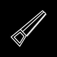 Hand Saw Line Inverted Icon Design vector