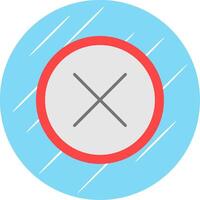 Cross Flat Circle Icon Design vector