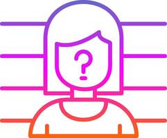 Suspect Line Gradient Icon Design vector