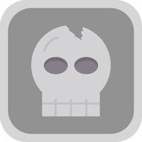 Skull Flat round corner Icon Design vector