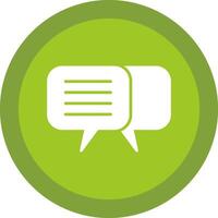 Dialog Glyph Due Circle Icon Design vector