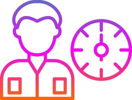 Working Hours Line Gradient Icon Design vector