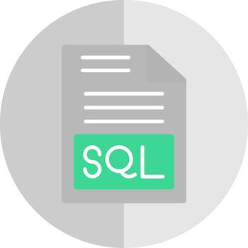 sql plano escala icono diseño vector