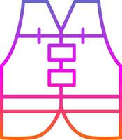 Life Vest Line Gradient Icon Design vector