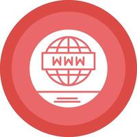 World Wide Glyph Due Circle Icon Design vector