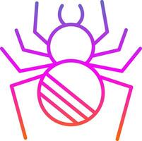 araña línea degradado icono diseño vector