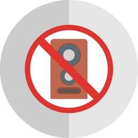 No speaker Flat Scale Icon Design vector