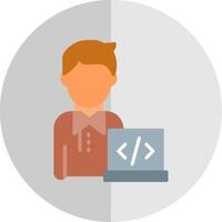 Programmer Flat Scale Icon Design vector