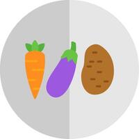 Vegetables Flat Scale Icon Design vector