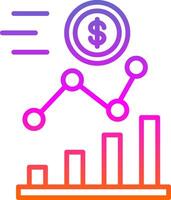 Investment Line Gradient Icon Design vector