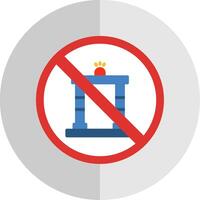 prohibido firmar plano escala icono diseño vector