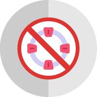 Prohibited Sign Flat Scale Icon Design vector