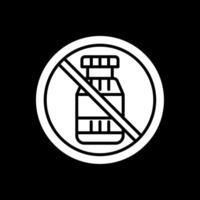 Prohibited Sign Glyph Inverted Icon Design vector