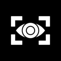 Vision Glyph Inverted Icon Design vector