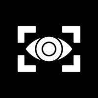 Vision Glyph Inverted Icon Design vector