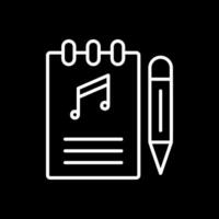 Songwriter Line Inverted Icon Design vector