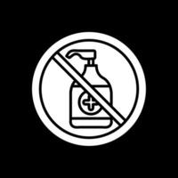 Prohibited Sign Glyph Inverted Icon Design vector