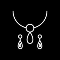 Jewelry Line Inverted Icon Design vector