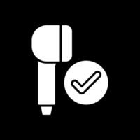 Earbud Glyph Inverted Icon Design vector