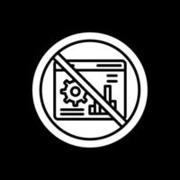 Prohibited Sign Glyph Inverted Icon Design vector