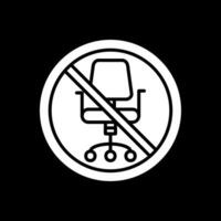 Prohibited Sign Glyph Inverted Icon Design vector