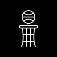 Basketball Line Inverted Icon Design vector
