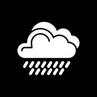 Rain Glyph Inverted Icon Design vector