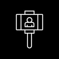 Vlogger Line Inverted Icon Design vector