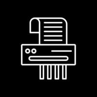 Shredder Line Inverted Icon Design vector