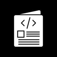Script Glyph Inverted Icon Design vector