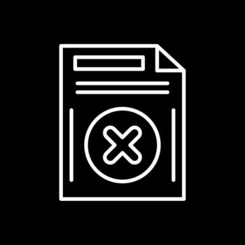 Eliminar botón línea invertido icono diseño vector