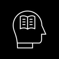 Knowledge Line Inverted Icon Design vector