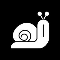 caracol glifo invertido icono diseño vector