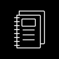 Notebook Line Inverted Icon Design vector