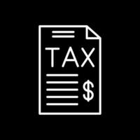 Tax Line Inverted Icon Design vector