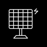 Solar Energy Line Inverted Icon Design vector