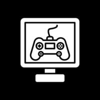 Gaming Glyph Inverted Icon Design vector