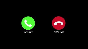 Incoming call ring icon background. Phone ring sign Animation of phone call icon video