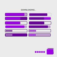 Loader downloading bar set 01 vector