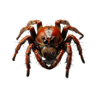 close up portrait of spider insect with transparent background, generated ai png