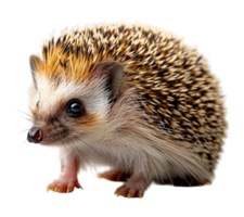 hedgehog portrait with transparent background, generated ai png