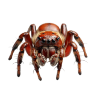 cerca arriba retrato de araña insecto con transparente fondo, generado ai png